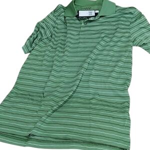 Izod S green black and white striped polo perform-x basic made in kenya